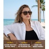 image:imageMEETSUN Sports Aviator Sunglasses for Women Polarized UV Protection Retro 70s 80s 90s Double Bridge for Running DrivingBlackBrown