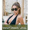 image:imageMEETSUN Sports Aviator Sunglasses for Women Polarized UV Protection Retro 70s 80s 90s Double Bridge for Running DrivingBlackDark Green