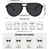 image:imageMEETSUN Sports Aviator Sunglasses for Women Polarized UV Protection Retro 70s 80s 90s Double Bridge for Running DrivingBlackGray