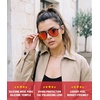 image:imageMEETSUN Sports Aviator Sunglasses for Women Polarized UV Protection Retro 70s 80s 90s Double Bridge for Running DrivingBlackRed Mirror Lens
