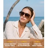 image:imageMEETSUN Sports Aviator Sunglasses for Women Polarized UV Protection Retro 70s 80s 90s Double Bridge for Running DrivingLeopardGradient Brown