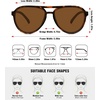 image:imageMEETSUN Sports Aviator Sunglasses for Women Polarized UV Protection Retro 70s 80s 90s Double Bridge for Running DrivingTortoiseBrown
