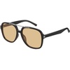 image:imageMEETSUN Retro Square Aviator Trendy 90s Double Bridge Sunglasses for Women  Retro Square Aviator Sunglasses for Women Men Trendy 70s Top Bar Double Bridge Sunglasses UV400 Lightweight ShadesC4 Black Frame Champagne Lens