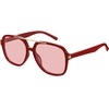 image:imageMEETSUN Retro Square Aviator Trendy 90s Double Bridge Sunglasses for Women  Retro Square Aviator Sunglasses for Women Men Trendy 70s Top Bar Double Bridge Sunglasses UV400 Lightweight ShadesC6 Red Frame Peach Pink Lens