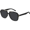 image:imageMEETSUN Retro Square Aviator Trendy 90s Double Bridge Sunglasses for Women  Retro Square Aviator Sunglasses for Women Men Trendy 70s Top Bar Double Bridge Sunglasses UV400 Lightweight ShadesC1 Black Frame Grey Lens