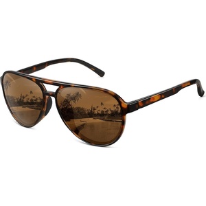 image:imageMEETSUN Sports Aviator Sunglasses for Women Polarized UV Protection Retro 70s 80s 90s Double Bridge for Running DrivingTortoiseBrown