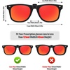 image:imageMEETSUN Classic Polarized Clip On Sunglasses for Men Women Sports Driving Fishing Fit Over Prescription Glasses3packbalckblue Mirroredred Mirrored