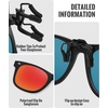 image:imageMEETSUN Classic Polarized Clip On Sunglasses for Men Women Sports Driving Fishing Fit Over Prescription Glasses3packbalckblue Mirroredred Mirrored