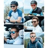 image:imageMEETSUN Classic Polarized Clip On Sunglasses for Men Women Sports Driving Fishing Fit Over Prescription Glasses3packbalckblue Mirroredsilver Mirrored
