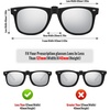 image:imageMEETSUN Classic Polarized Clip On Sunglasses for Men Women Sports Driving Fishing Fit Over Prescription Glasses3packbalckblue Mirroredsilver Mirrored
