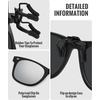image:imageMEETSUN Classic Polarized Clip On Sunglasses for Men Women Sports Driving Fishing Fit Over Prescription Glasses3packbalckblue Mirroredsilver Mirrored