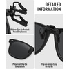 image:imageMEETSUN Classic Polarized Clip On Sunglasses for Men Women Sports Driving Fishing Fit Over Prescription Glasses3packblack3