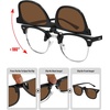image:imageMEETSUN Classic Polarized Clip On Sunglasses for Men Women Sports Driving Fishing Fit Over Prescription Glasses3packblackdark Greenbrown