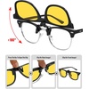 image:imageMEETSUN Classic Polarized Clip On Sunglasses for Men Women Sports Driving Fishing Fit Over Prescription Glasses3packnight Vision3