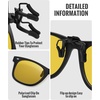image:imageMEETSUN Classic Polarized Clip On Sunglasses for Men Women Sports Driving Fishing Fit Over Prescription Glasses3packnight Vision3