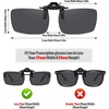 image:imageMEETSUN Polarized Clip On Sunglasses for Men Women Sports Fishing Driving Hiking Fit Over Prescription Glasses2packblack2