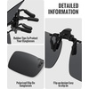 image:imageMEETSUN Polarized Clip On Sunglasses for Men Women Sports Fishing Driving Hiking Fit Over Prescription Glasses2packblack2