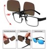 image:imageMEETSUN Polarized Clip On Sunglasses for Men Women Sports Fishing Driving Hiking Fit Over Prescription Glasses2packblackblue
