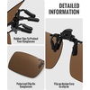 image:imageMEETSUN Polarized Clip On Sunglasses for Men Women Sports Fishing Driving Hiking Fit Over Prescription Glasses2packblackbrown