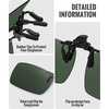 image:imageMEETSUN Polarized Clip On Sunglasses for Men Women Sports Fishing Driving Hiking Fit Over Prescription Glasses2packblackdark Green