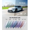 image:imageMEETSUN Polarized Clip On Sunglasses for Men Women Sports Fishing Driving Hiking Fit Over Prescription Glasses2packblacknight Vision