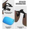 image:imageMEETSUN Polarized Clip On Sunglasses for Men Women Sports Fishing Driving Hiking Fit Over Prescription Glasses3packblackbluered