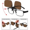 image:imageMEETSUN Polarized Clip On Sunglasses for Men Women Sports Fishing Driving Hiking Fit Over Prescription Glasses5packgraybluesilverbrowndark Green