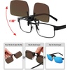 image:imageMEETSUN Polarized Clip On Sunglasses for Men Women Sports Fishing Driving Hiking Fit Over Prescription Glasses6packblackredbluegreendark Greensilver