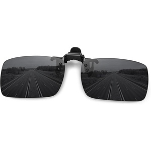 image:imageMEETSUN Polarized Clip On Sunglasses for Men Women Sports Fishing Driving Hiking Fit Over Prescription Glasses1packblack