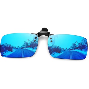 image:imageMEETSUN Polarized Clip On Sunglasses for Men Women Sports Fishing Driving Hiking Fit Over Prescription Glasses1packblue Mirror Lens