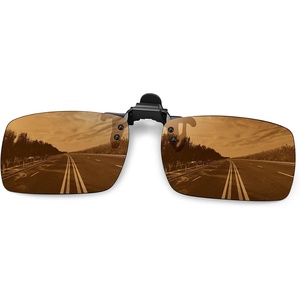 image:imageMEETSUN Polarized Clip On Sunglasses for Men Women Sports Fishing Driving Hiking Fit Over Prescription Glasses1packbrown