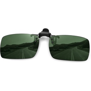 image:imageMEETSUN Polarized Clip On Sunglasses for Men Women Sports Fishing Driving Hiking Fit Over Prescription Glasses1packdark Green