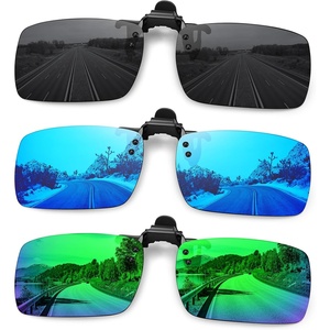 image:imageMEETSUN Polarized Clip On Sunglasses for Men Women Sports Fishing Driving Hiking Fit Over Prescription Glasses3packblackbluegreen