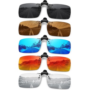 image:imageMEETSUN Polarized Clip On Sunglasses for Men Women Sports Fishing Driving Hiking Fit Over Prescription Glasses5packgrayblueredsilverbrown