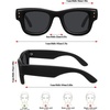 image:imageMEETSUN Chunky Square Sunglasses for Women Men Trendy Thick Frame Black Shades UV400 Protection Retro Fashion EyewearC1 Black Framegray Lenses