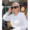 image:imageMEETSUN Chunky Square Sunglasses for Women Men Trendy Thick Frame Black Shades UV400 Protection Retro Fashion EyewearC1 Black Framegray Lenses