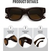 image:imageMEETSUN Chunky Square Sunglasses for Women Men Trendy Thick Frame Black Shades UV400 Protection Retro Fashion EyewearC4 Brown Framebrown Lenses
