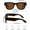 image:imageMEETSUN Chunky Square Sunglasses for Women Men Trendy Thick Frame Black Shades UV400 Protection Retro Fashion EyewearC4 Brown Framebrown Lenses