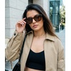 image:imageMEETSUN Chunky Square Sunglasses for Women Men Trendy Thick Frame Black Shades UV400 Protection Retro Fashion EyewearC5 Tortoiseshell Framebrown Lenses