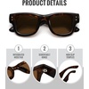 image:imageMEETSUN Chunky Square Sunglasses for Women Men Trendy Thick Frame Black Shades UV400 Protection Retro Fashion EyewearC5 Tortoiseshell Framebrown Lenses