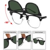image:imageMEETSUN Classic Polarized Clip On Sunglasses for Men Women Sports Driving Fishing Fit Over Prescription Glasses 3PackBlue MirroredDark GreenBrown