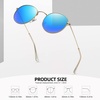 image:imageMEETSUN Round Polarized Sunglasses for Women Men Classic Retro Metal Frame Sun Glasses UV ProtectionGoldBlue