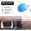 image:imageMEETSUN Round Polarized Sunglasses for Women Men Classic Retro Metal Frame Sun Glasses UV ProtectionGoldBlue