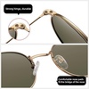 image:imageMEETSUN Round Polarized Sunglasses for Women Men Classic Retro Metal Frame Sun Glasses UV ProtectionGoldBlue