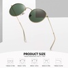 image:imageMEETSUN Round Polarized Sunglasses for Women Men Classic Retro Metal Frame Sun Glasses UV ProtectionGoldDark Green