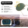 image:imageMEETSUN Round Polarized Sunglasses for Women Men Classic Retro Metal Frame Sun Glasses UV ProtectionGoldDark Green
