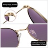 image:imageMEETSUN Round Polarized Sunglasses for Women Men Classic Retro Metal Frame Sun Glasses UV ProtectionGoldGreen