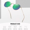 image:imageMEETSUN Round Polarized Sunglasses for Women Men Classic Retro Metal Frame Sun Glasses UV ProtectionGoldGreen