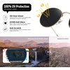 image:imageMEETSUN Round Polarized Sunglasses for Women Men Classic Retro Metal Frame Sun Glasses UV ProtectionGoldGrey