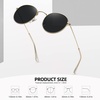 image:imageMEETSUN Round Polarized Sunglasses for Women Men Classic Retro Metal Frame Sun Glasses UV ProtectionGoldGrey